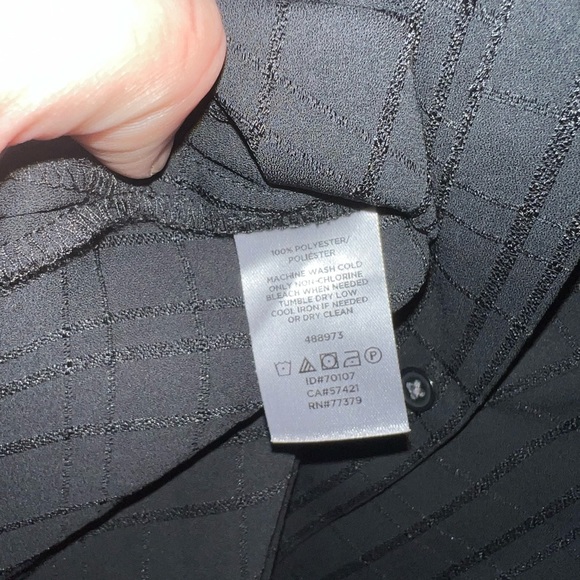 Loft Black Button Down Blouse - Picture 4 of 4